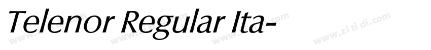 Telenor Regular Ita字体转换
